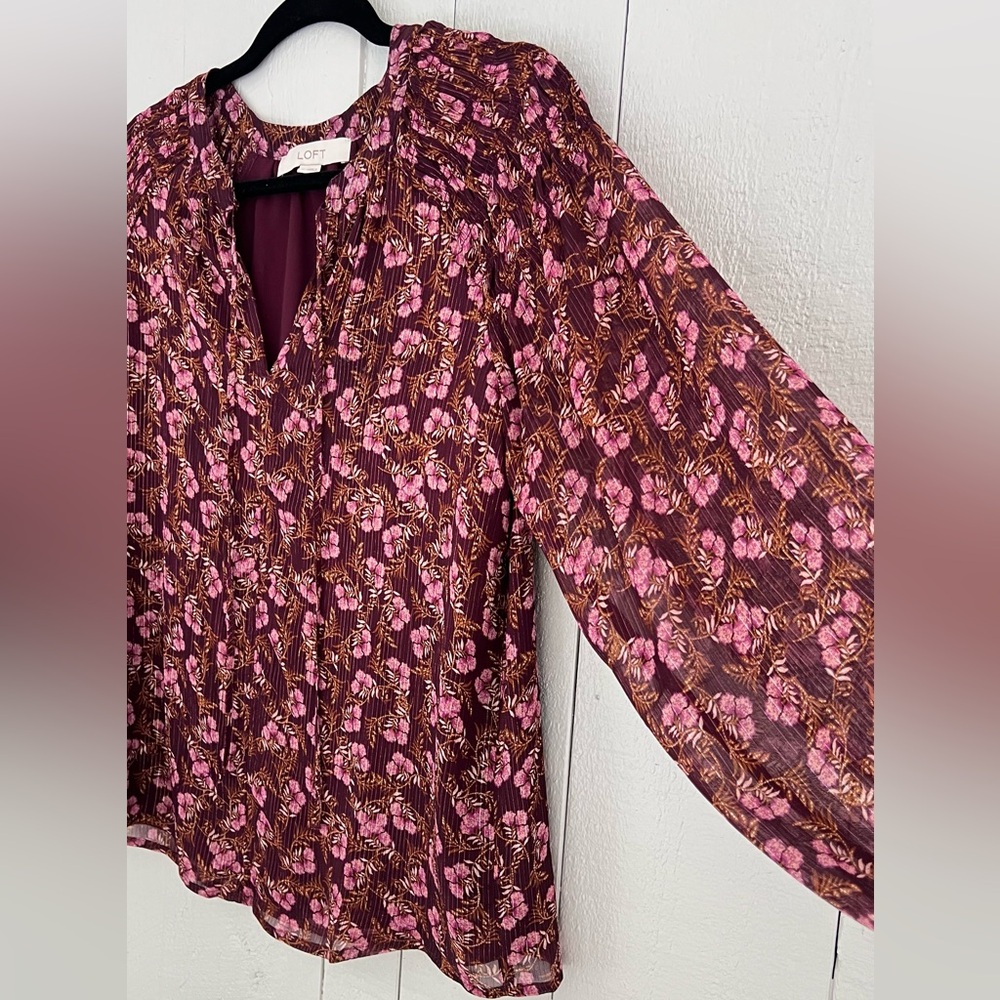 LOFT Women's Floral Blouse